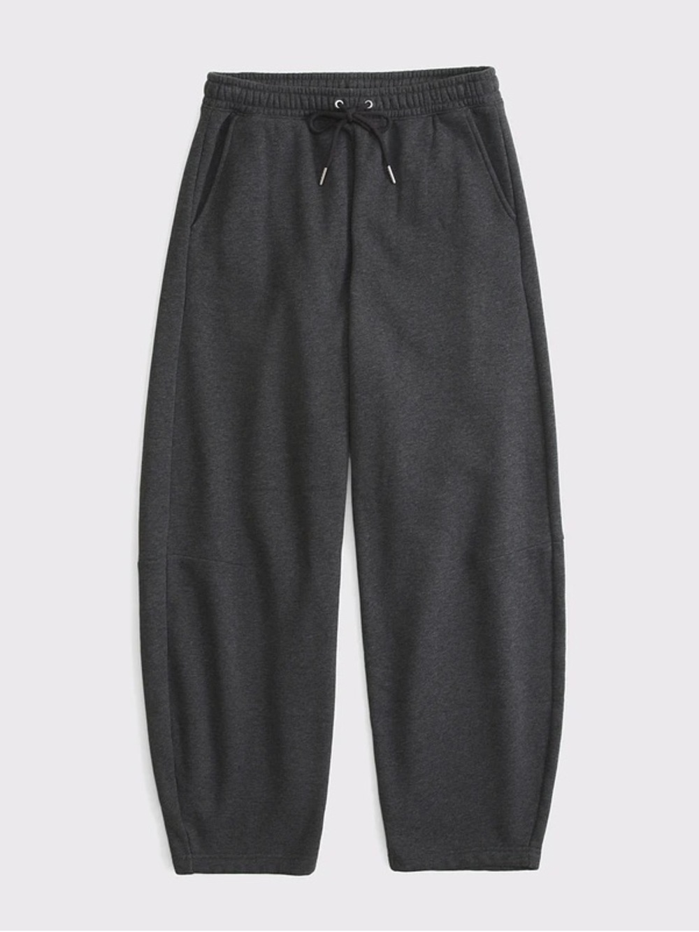 Abercrombie Dark Grey Mid Rise Barrel Sweatpant